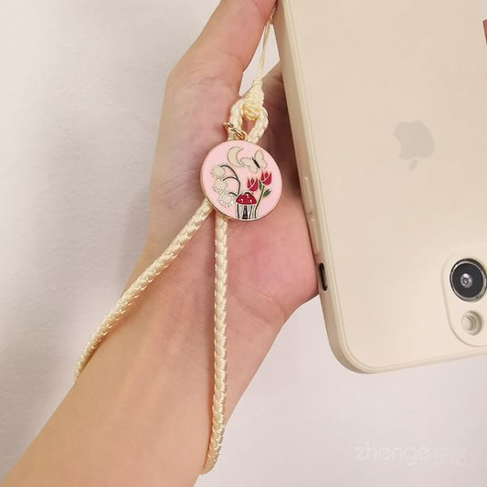 Floral Woven Cord Phone Strap SpreePicky