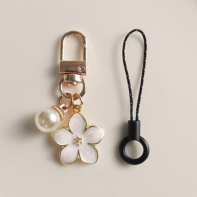 Floral Faux Pearl Phone Charm SpreePicky