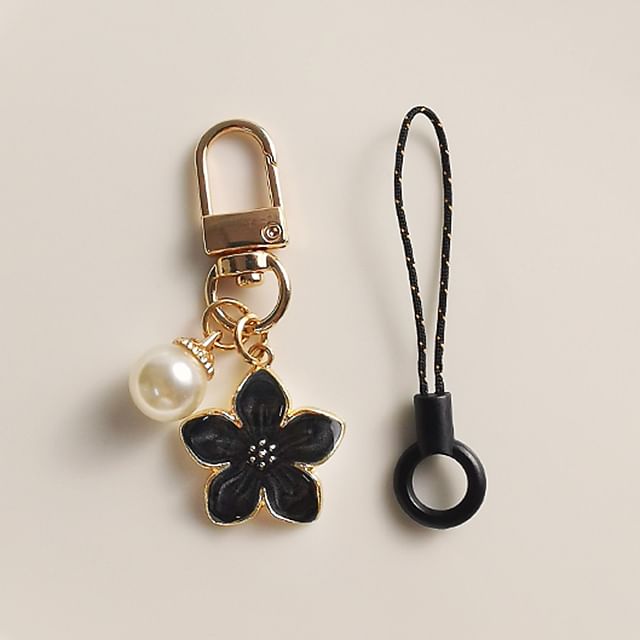 Floral Faux Pearl Phone Charm SpreePicky