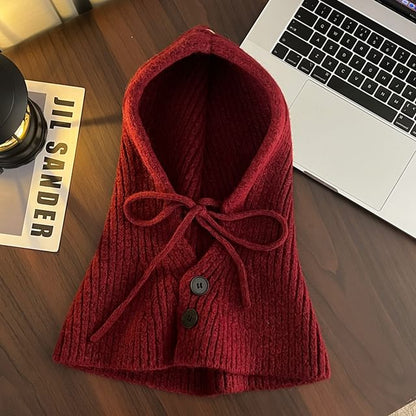 Buttoned Knit Trapper Hat SpreePicky