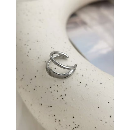 Polished Layered Alloy Ear Cuff SpreePicky