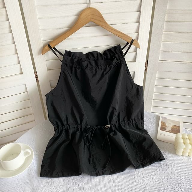 Plain Drawstring Camisole Top mySite