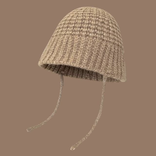 Plain Knit Bucket Hat SpreePicky