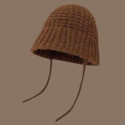 Plain Knit Bucket Hat SpreePicky