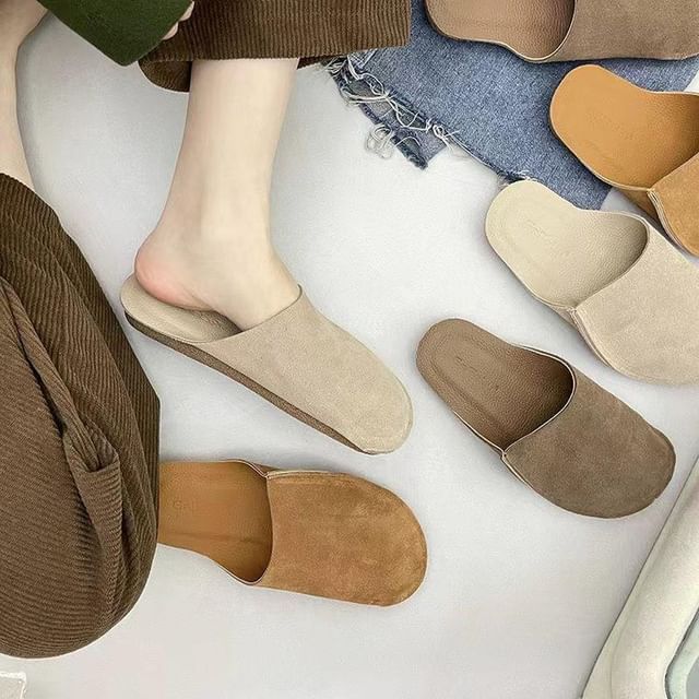 Faux Suede Mules SpreePicky