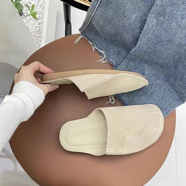 Faux Suede Mules SpreePicky