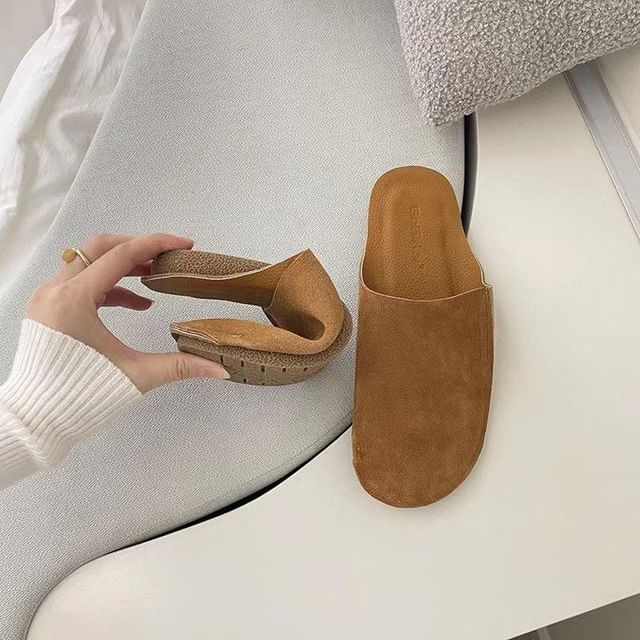 Faux Suede Mules SpreePicky