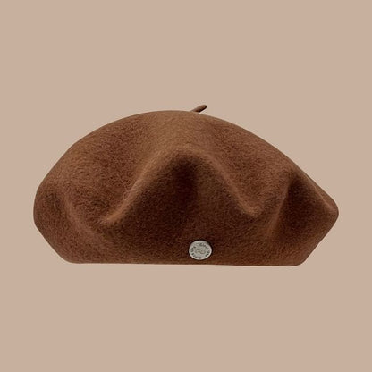 Faux Leather Newsboy Cap / Beret SpreePicky