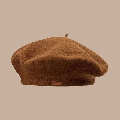 Faux Leather Newsboy Cap / Beret SpreePicky