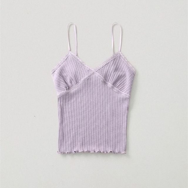 Lace Trim Camisole Top SpreePicky