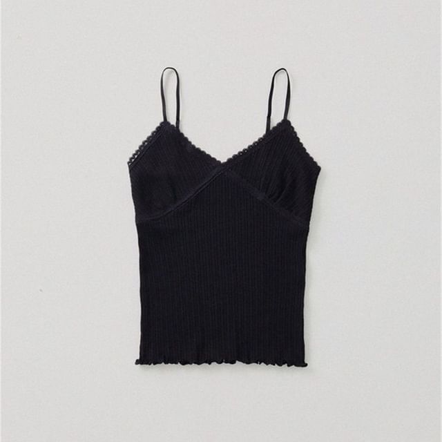 Lace Trim Camisole Top SpreePicky