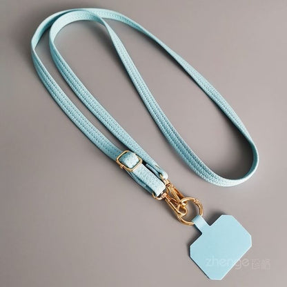 Plain Faux Leather Phone Lanyard SpreePicky