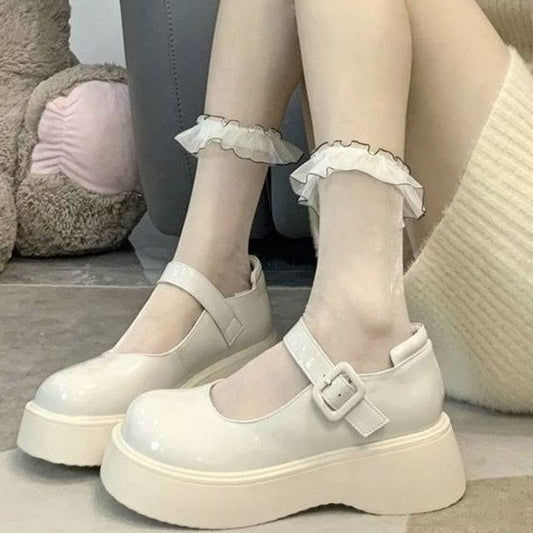 Platform Plain Mary Jane Shoes mySite