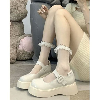 Platform Plain Mary Jane Shoes mySite