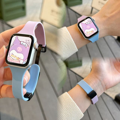 Two-Tone Silicone Magnetic Apple Watch Band SpreePicky