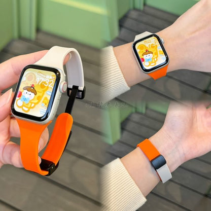 Two-Tone Silicone Magnetic Apple Watch Band SpreePicky