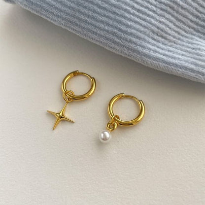 Star Asymmetrical Alloy Drop Earring SpreePicky