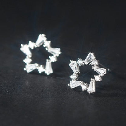 Star Rhinestone Sterling Silver Stud Earring mySite