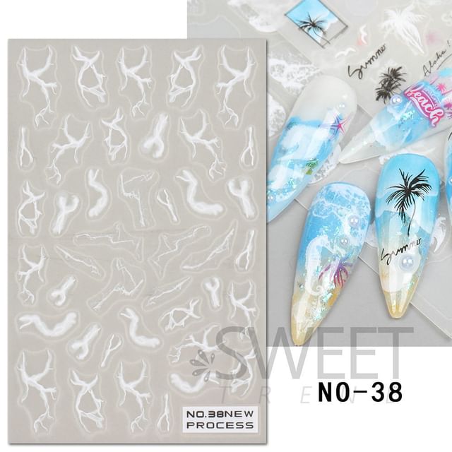 Marble Print Nail Art Stickers SpreePicky