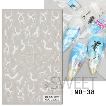 Marble Print Nail Art Stickers SpreePicky