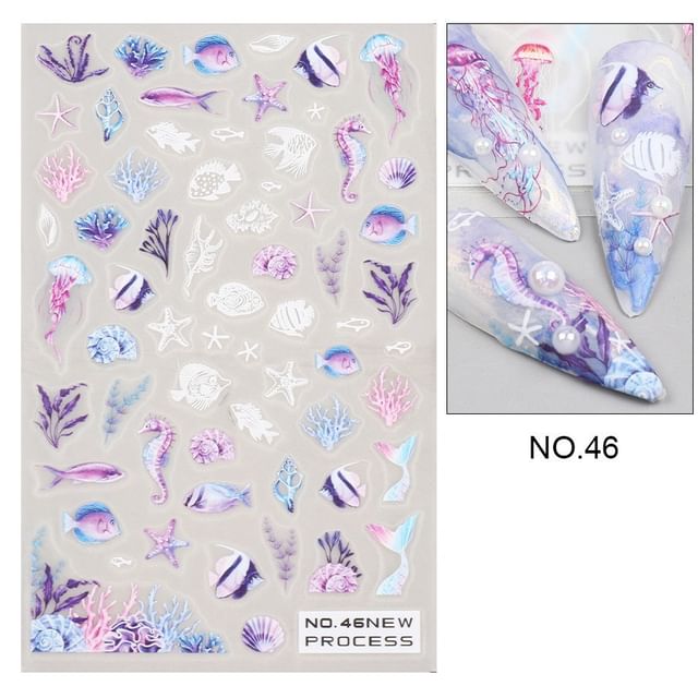 Marble Print Nail Art Stickers SpreePicky