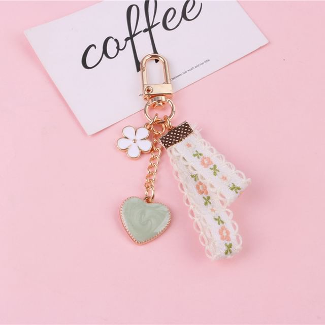 Floral Lace Alloy Bag Charm Keyring (Various Designs) SpreePicky