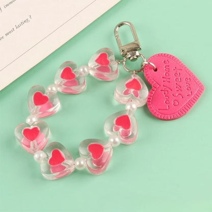 Heart Acrylic Bag Charm Keyring SpreePicky