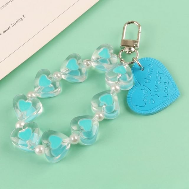 Heart Acrylic Bag Charm Keyring SpreePicky