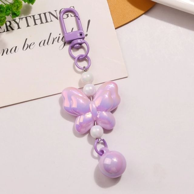 Butterfly Acrylic Bag Charm Keyring SpreePicky