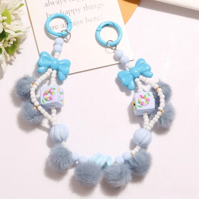 Bow Pom Pom Bag Charm SpreePicky