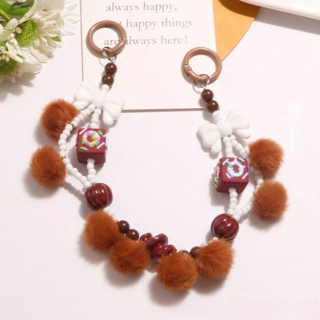 Bow Pom Pom Bag Charm SpreePicky