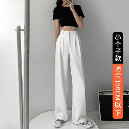 High-Waist Plain Straight Leg Dress Pants SpreePicky