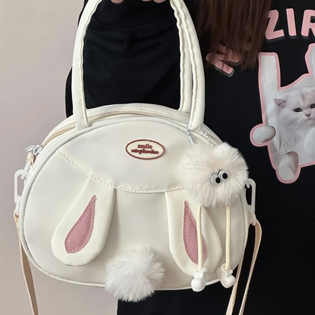 Rabbit Pom Pom Tote Bag SpreePicky