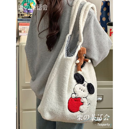 Cartoon Fleece Tote Bag SpreePicky