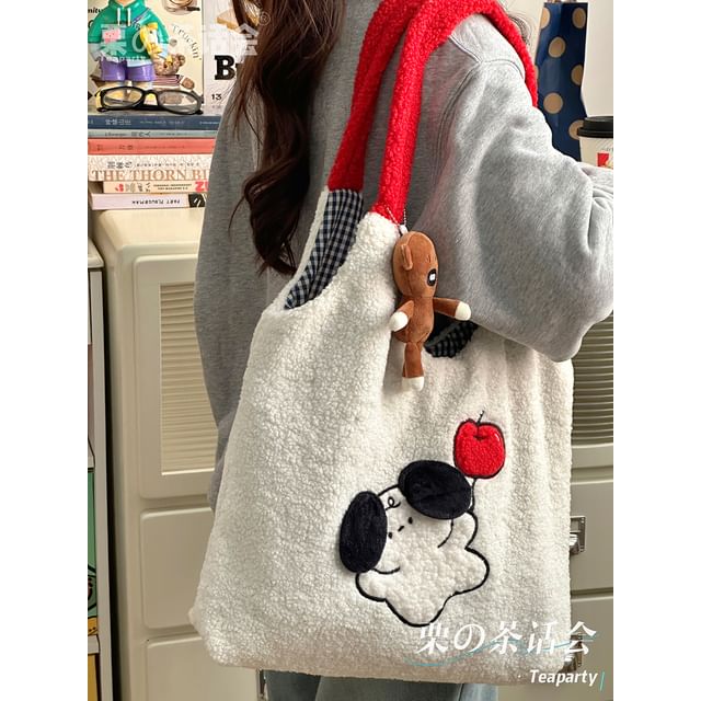 Cartoon Fleece Tote Bag SpreePicky