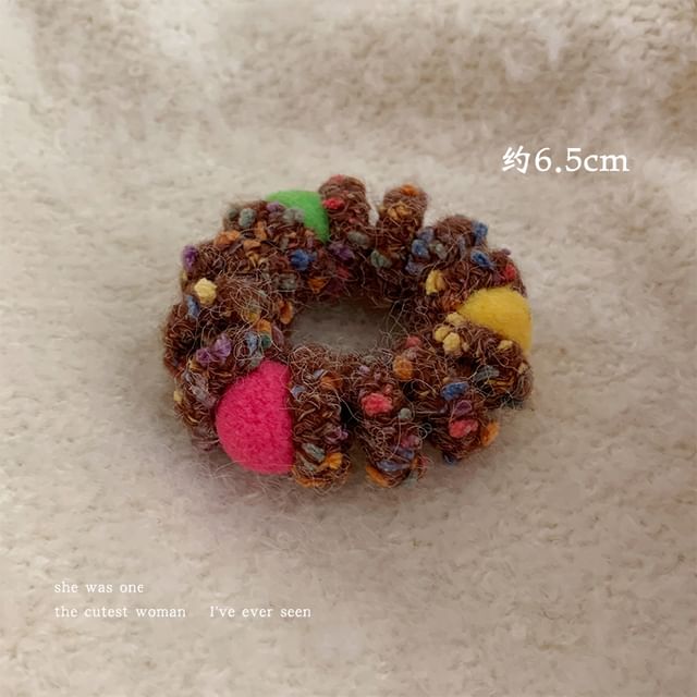 Pom Pom Yarn Coil Hair Tie SpreePicky