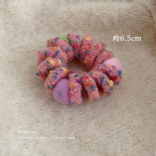 Pom Pom Yarn Coil Hair Tie SpreePicky