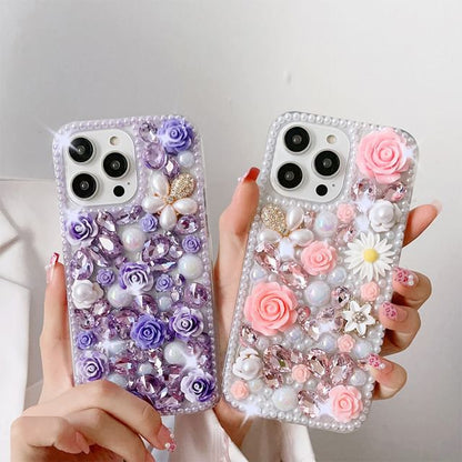 Floral Rhinestone Phone Case - iPhone X / XS / XR / XS Max / 11 / 11 Pro / 11 Pro Max / 12 / 12 Pro / 12 mini / 12 Pro Max / 13 / 13 Pro / 13 mini / 13 Pro Max / 14 / 14 Plus / 14 Pro / 14 Pro Max / 15 / 15 Plus / 15 Pro / 15 Pro Max SpreePicky