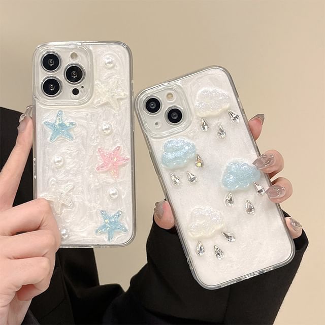 Starfish / Rain Cloud Phone Case - iPhone 15 Pro Max / 15 Pro / 15 Plus / 15 / 14 Pro Max / 14 Pro / 14 Plus / 14 / 13 Pro Max / 13 Pro / 13 / 13 mini / 12 Pro Max / 12 Pro / 12 / 12 mini / 11 Pro Max / 11 Pro / 11 / SE / XS Max / XS / XR / X SpreePicky