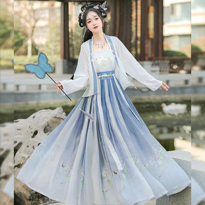 Flower Embroidered Hanfu Costume Set SpreePicky