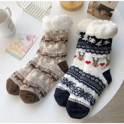 Printed Fleece-Lined Socks / Set SpreePicky