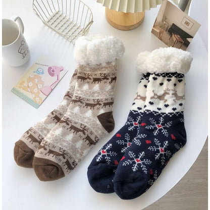 Printed Fleece-Lined Socks / Set SpreePicky