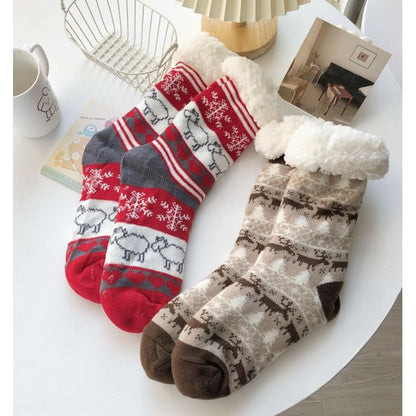 Printed Fleece-Lined Socks / Set SpreePicky