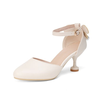 Bow Ankle Strap D'Orsay Pumps SpreePicky