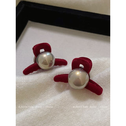 Faux Pearl Flocking Hair Clamp / Set SpreePicky