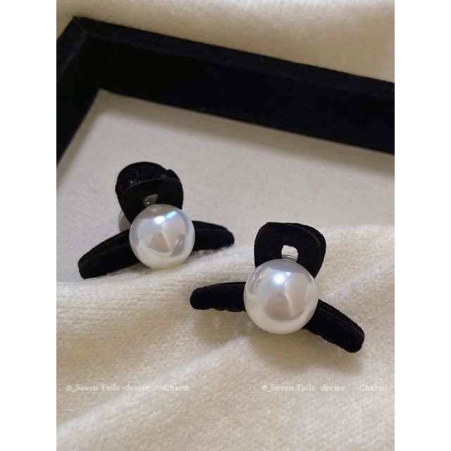 Faux Pearl Flocking Hair Clamp / Set SpreePicky