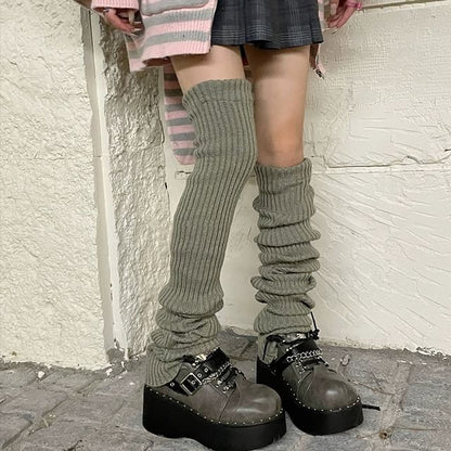 Plain Ribbed Leg Warmers (Various Designs) SpreePicky