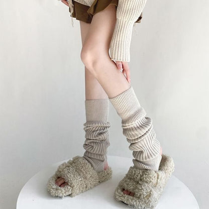 Plain Ribbed Leg Warmers SpreePicky