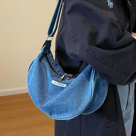 Applique Denim Crossbody Bag mySite