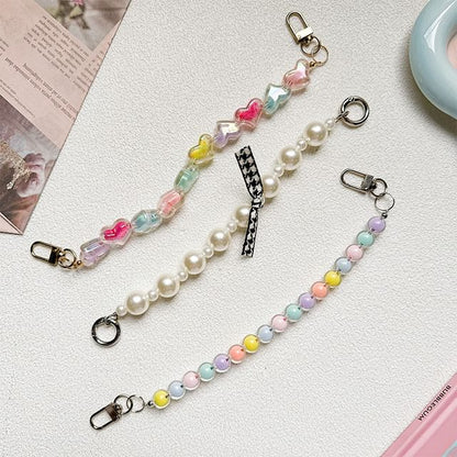 Heart / Faux Pearl / Bead Phone Strap SpreePicky